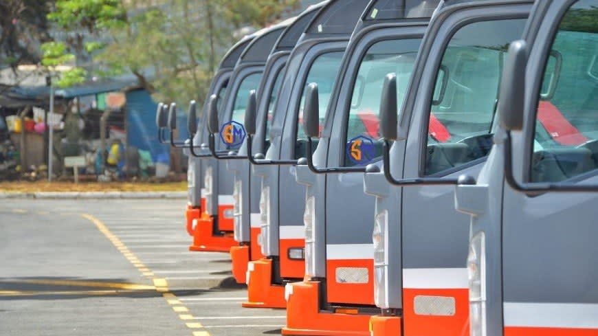 A fleet of Super Metro matatus. /SUPER METRO