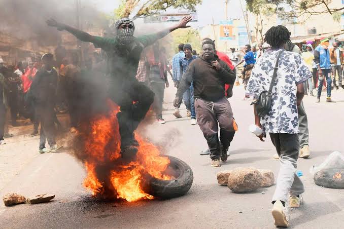 Protests in Nanyuki town on June 1, 2026. /NATION MEDIA GROUP.REUTERS
