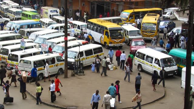 A photo of matatus in Nairobi CBD. /FILE