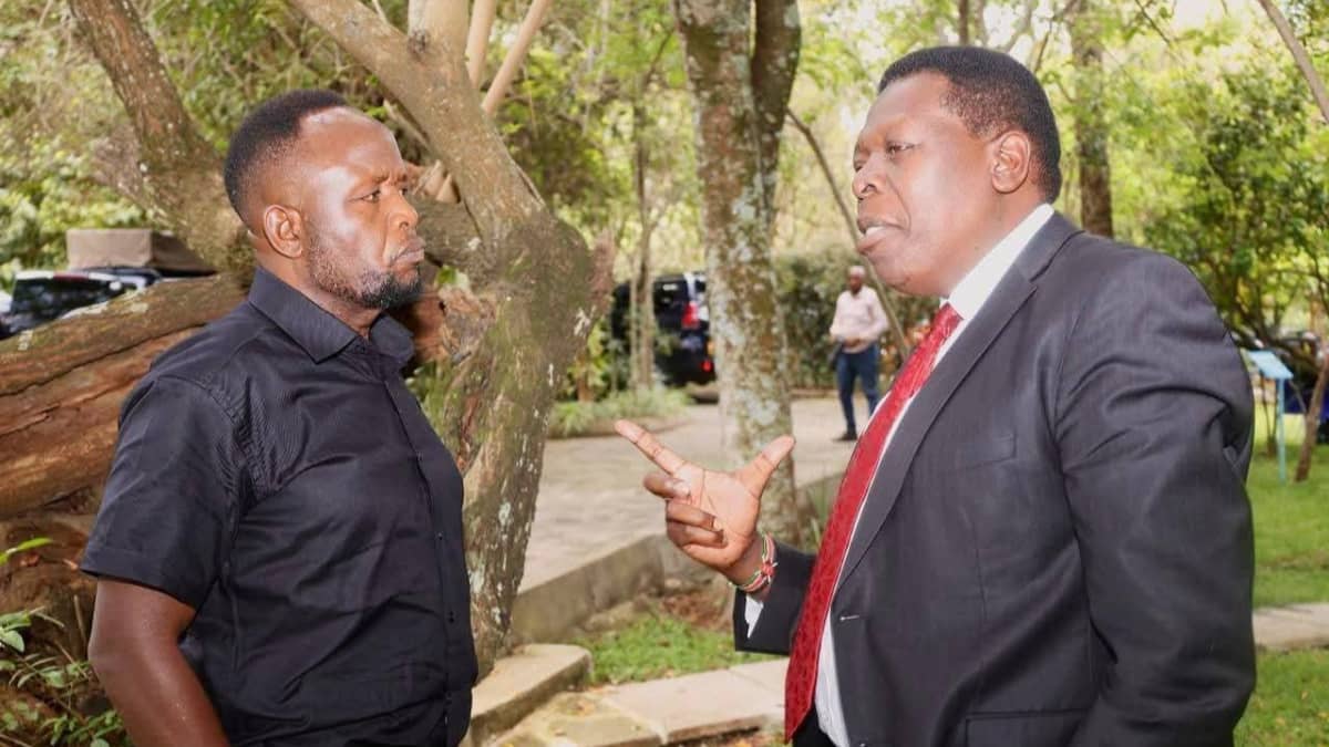 Trans Nzoia Governor George Natembeya and DAP-K leader Eugene Wamalwa. /THE STAR