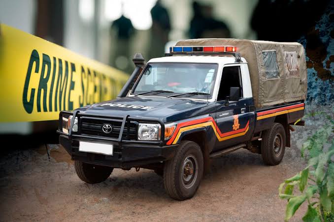 Photo collage of a Kenya Police car and a crime scene. /NTV