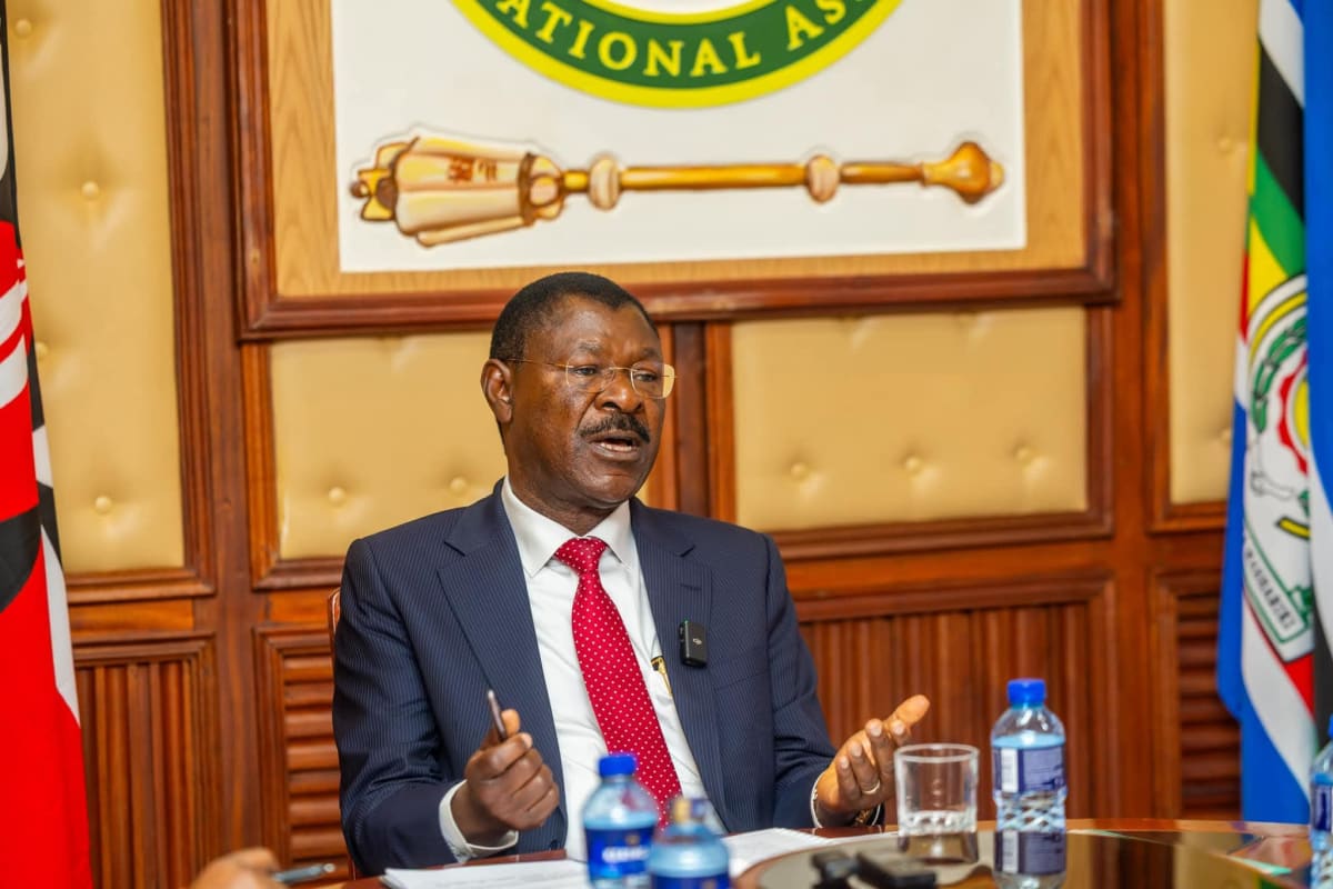 National Assembly Speaker Moses Wetang'ula speaking during a meeting with National Cohesion and Integration Commission (NCIC) officials within Parliament Buildings in Nairobi on August 5, 2026. /PARLIAMENT KENYA
