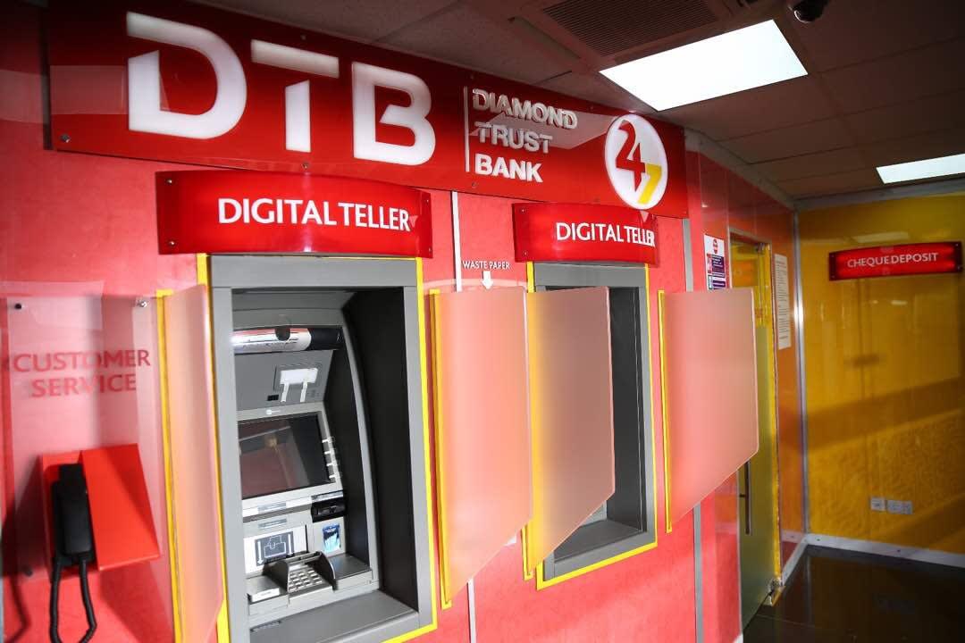 A photo of Diamond Trust Bank (DTB) ATMs. /CYTONN REPORT