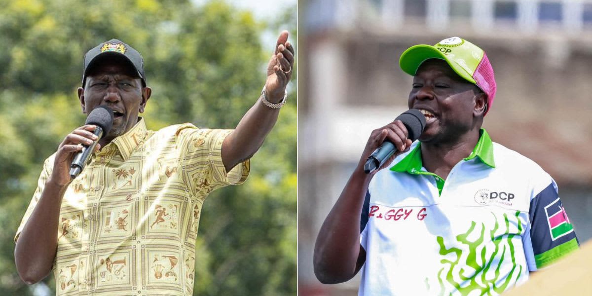 Photo collage of President William Ruto and former Deputy President Rigathi Gachagua during past public addresses. /PCS.RIGATHI GACHAGUA
