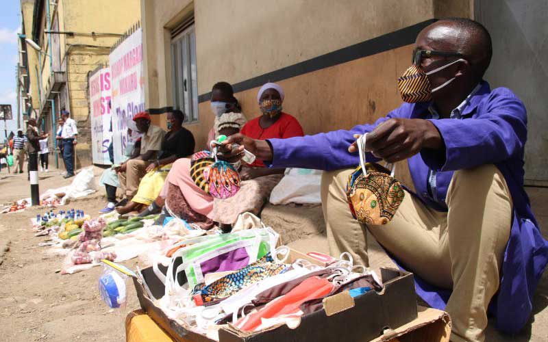 A hawker at Nairobi's Marikiti Market. /STANDARD DIGITAL