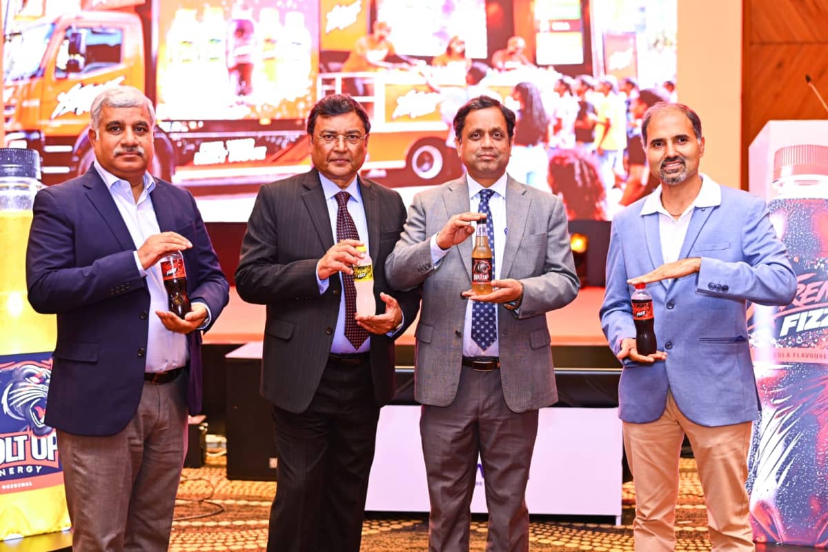L-R: Technical and projects head ( international operations) - Ayay Yadav, Chief Executive Officer - Ramen Paul, Chief Financial Officer (international business) S N Sharma, Chief Financial Officer- Dhaval Arora. /PHOTO