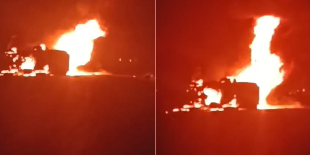 Scene after a fuel tanker exploded along the Eldoret-Turbo Road near Paul Boit Secondary School on September 17, 2026. /VANTAGE KE