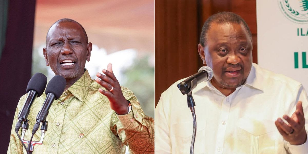 A collage image of President William Ruto and the former President Uhuru Kenyatta. /PCS.OFFICE OF THE 4TH PRESIDENT