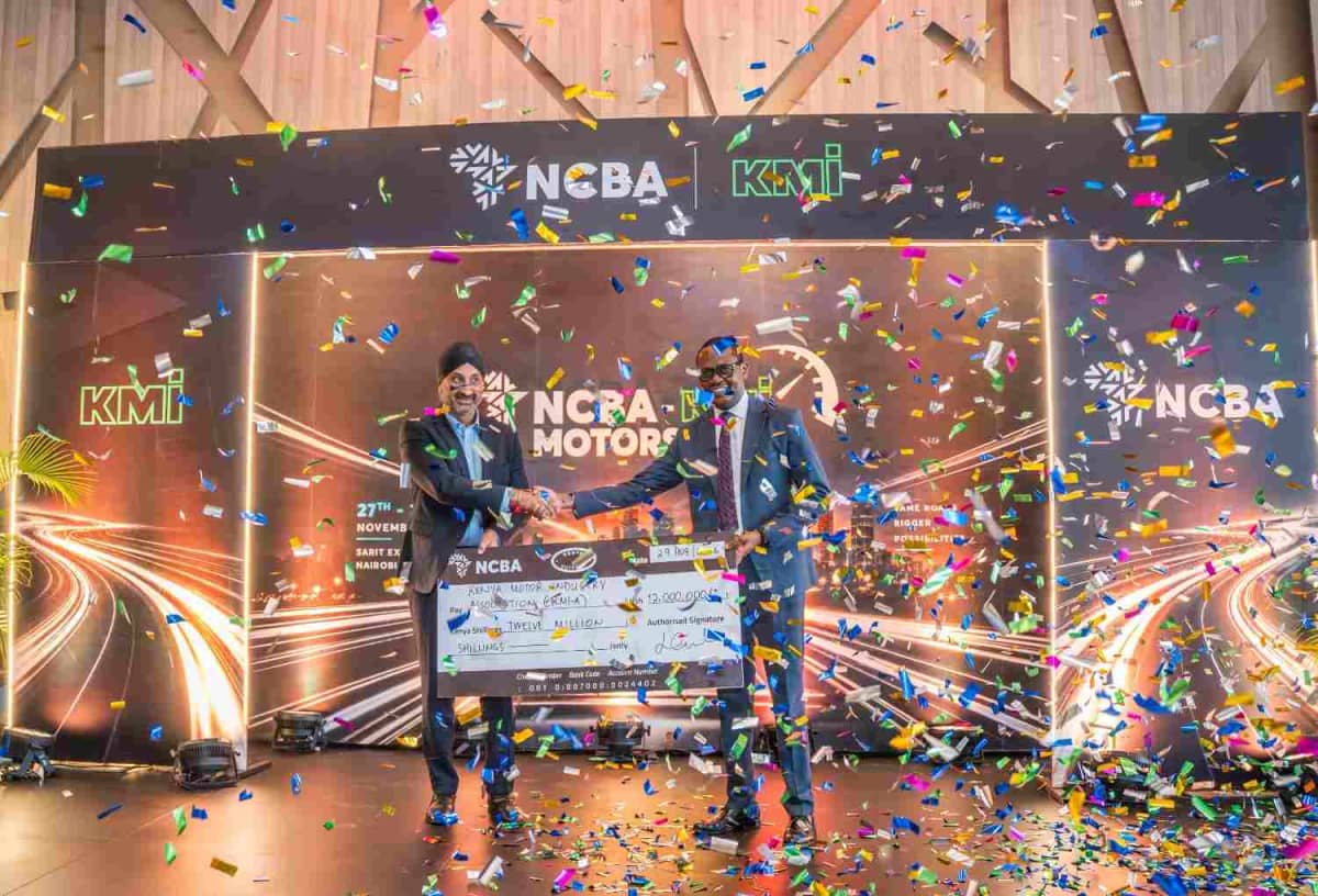 (L - R) Arvinder Reel, Chairman, Kenya Motor Industry Association (KMI) NCBA Group Director and Asset Finance and Business Solutions - Lennox Mugambi during the official launch of the NCBA-KMI Motor Show 2026, scheduled to take place from 27th to 29th November 2026 at Sarit Expo Centre, Nairobi. /PHOTO