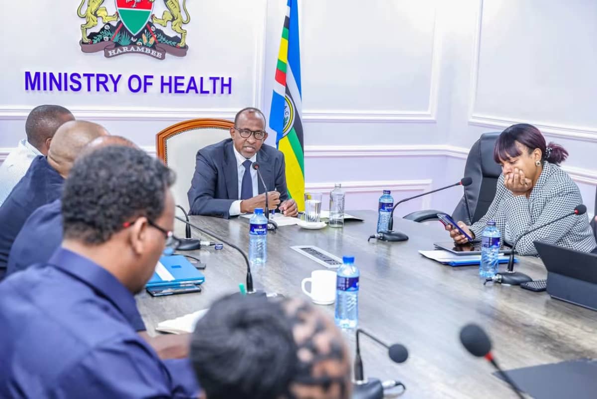Health Cabinet Secretary (CS) Aden Duale speaking on October 2, 2026 during a consultative forum with health provider associations, the Social Health Authority (SHA), the Digital Health Agency (DHA), national referral hospitals, regulators and other stakeholders. /MINISTRY OF HEALTH