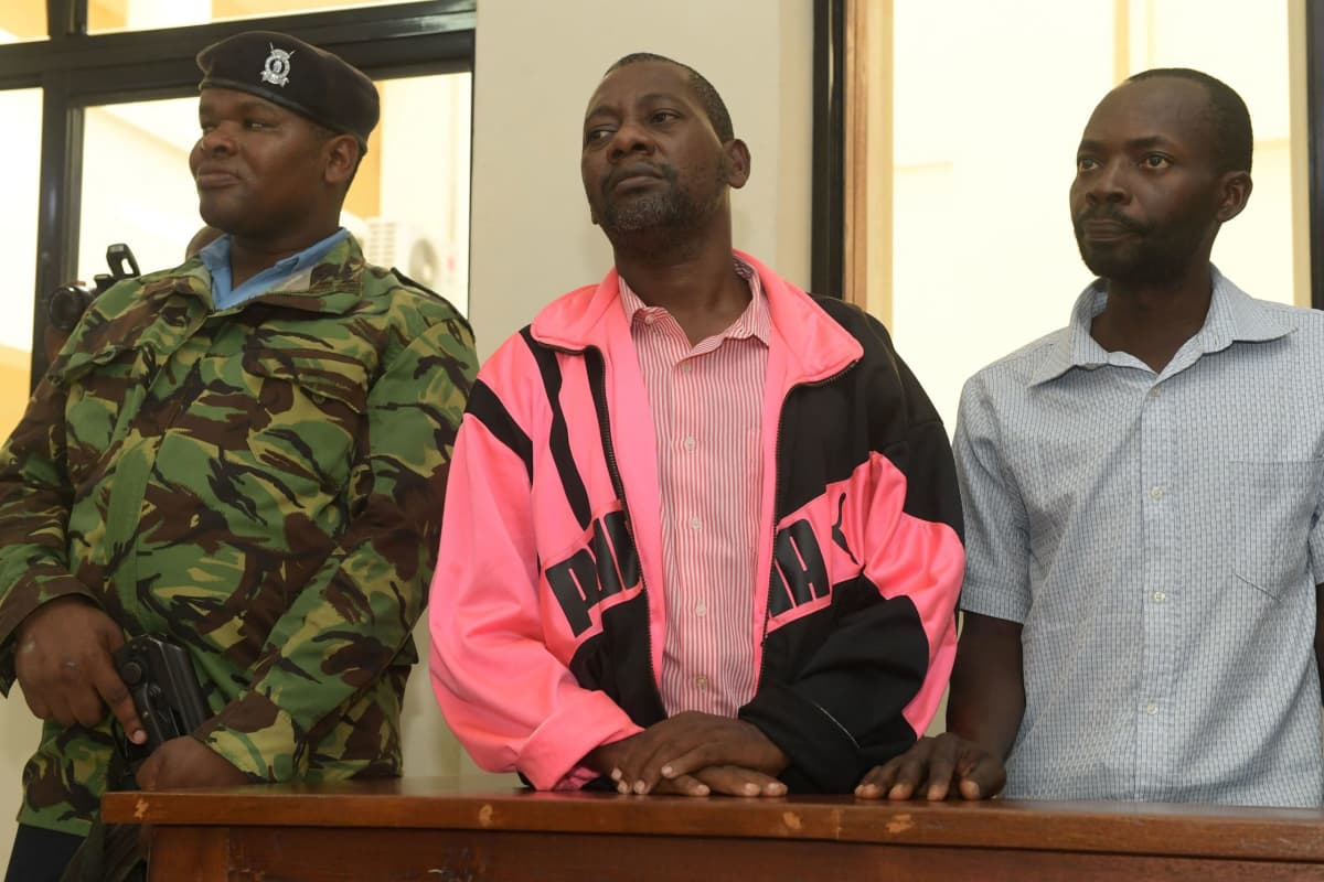 Self-proclaimed pastor Paul Nthenge Mackenzie appears in court in Malindi on May 2, 2023. /CNN.AFP