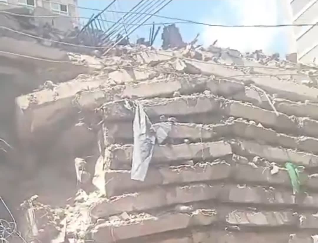 Scenes at Eastleigh 9th Street after a building under construction collapses on October 23, 2026. /GEOFFREY MOSIRIA