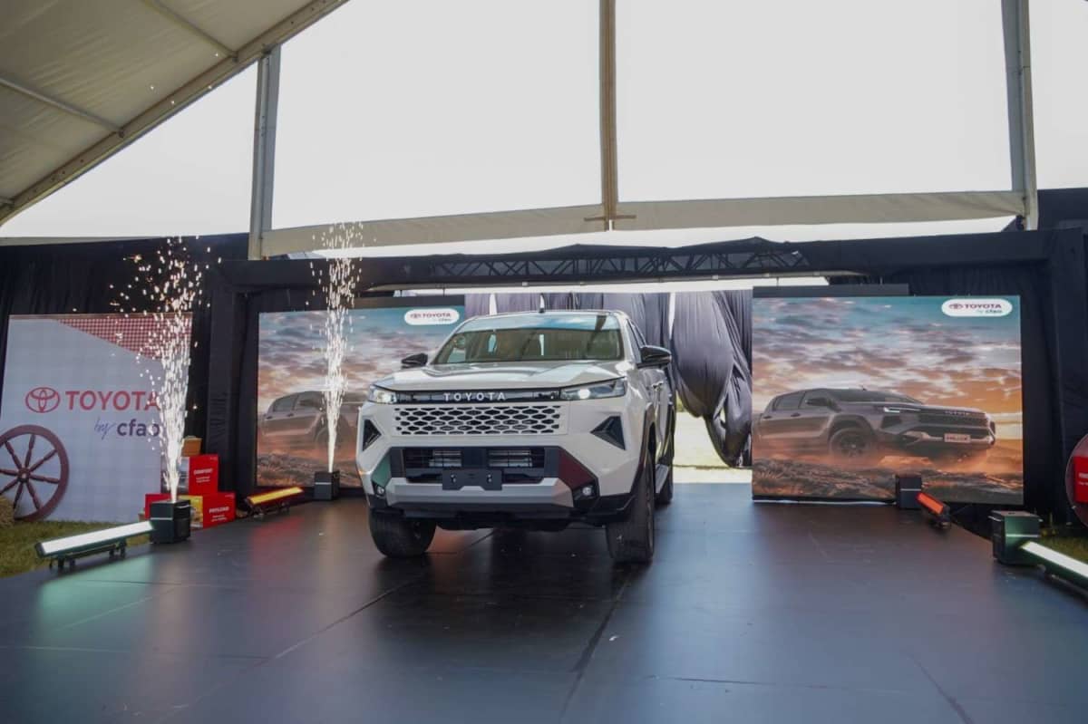 The New 9th Generation Toyota Hilux being unveiled by CFAO Mobility at the Ngong Racecourse in Nairobi on October 29, 2026. /PHOTO