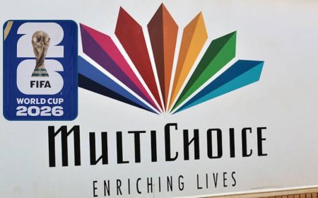 Logos of MultiChoice and the upcoming 2026 FIFA World Cup. /VANTAGE KE