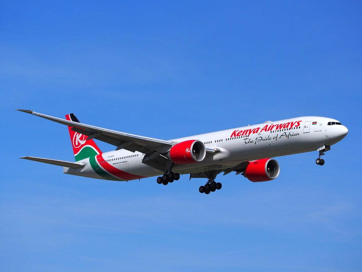 Photo of a Kenya Airways Boeing 777-300ER in flight. /SIMPLE FLYING
