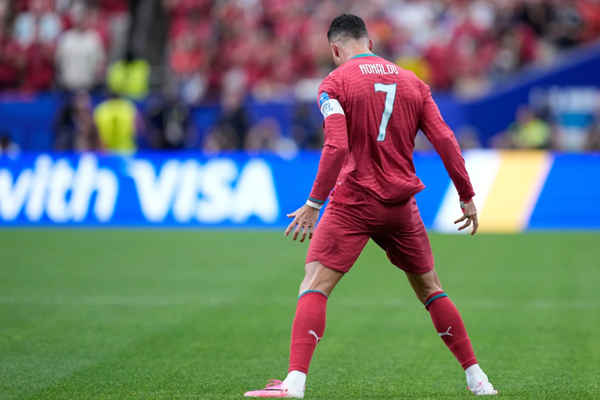 Portugal's Cristiano Ronaldo celebrates after scoring against Uzbekistan in the 2026 FIFA World Cup group stage. /AP NEWS