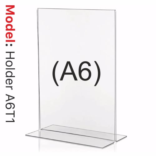 A6 məlumat tutucu, A6 Paper Holder, məlumat tutucu, menu holder, menu tutucu, Paper Holder, Plastik masaüstü, Стойка для бумаги формата А6