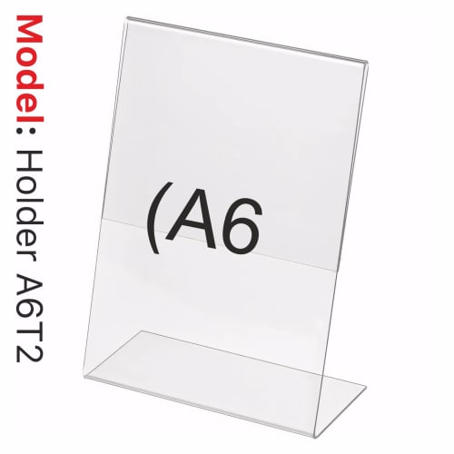 A6 məlumat tutucu, A6 Paper Holder, məlumat tutucu, menu holder, menu tutucu, Paper Holder, Plastik masaüstü, Стойка для бумаги формата А6