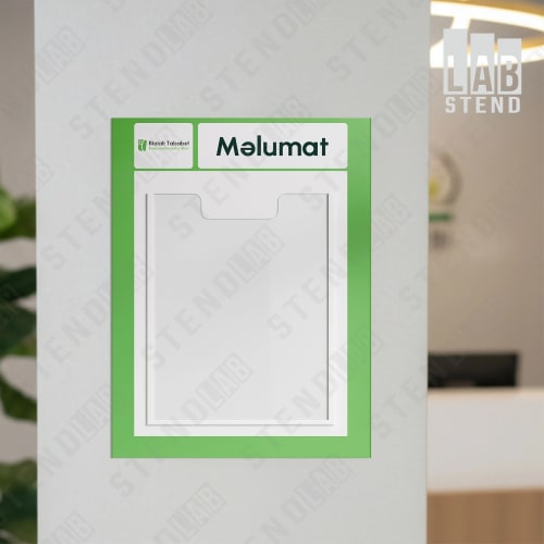 Məlumat Stendi (Divar Tipi), məlumat tutucu, Wall-mounted information stand, Информационная стойка (настенная)