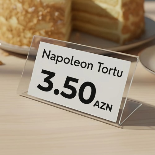 Masa qiymət lövhəsi, PVC cennik, PVC Qiymət yeri