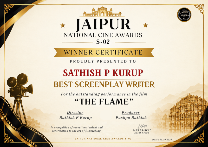 Awards for the short movie THE FLAME