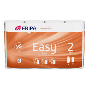 Küchenrolle 2-lagig 70 Blatt Zellstoff, 24 Rollen, Fripa Easy