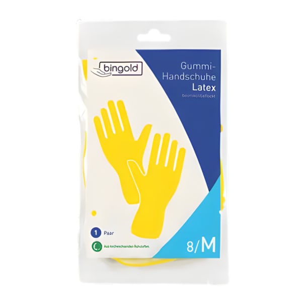Bingold Schutzhandschuhe Latex, gelb