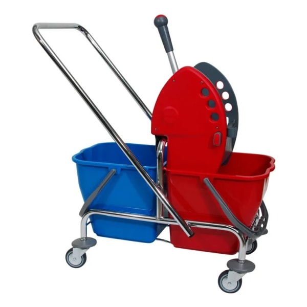 Reinigungswagen Doppelfahrwagen 2 x 25 Liter mit Presse, Meiko CR