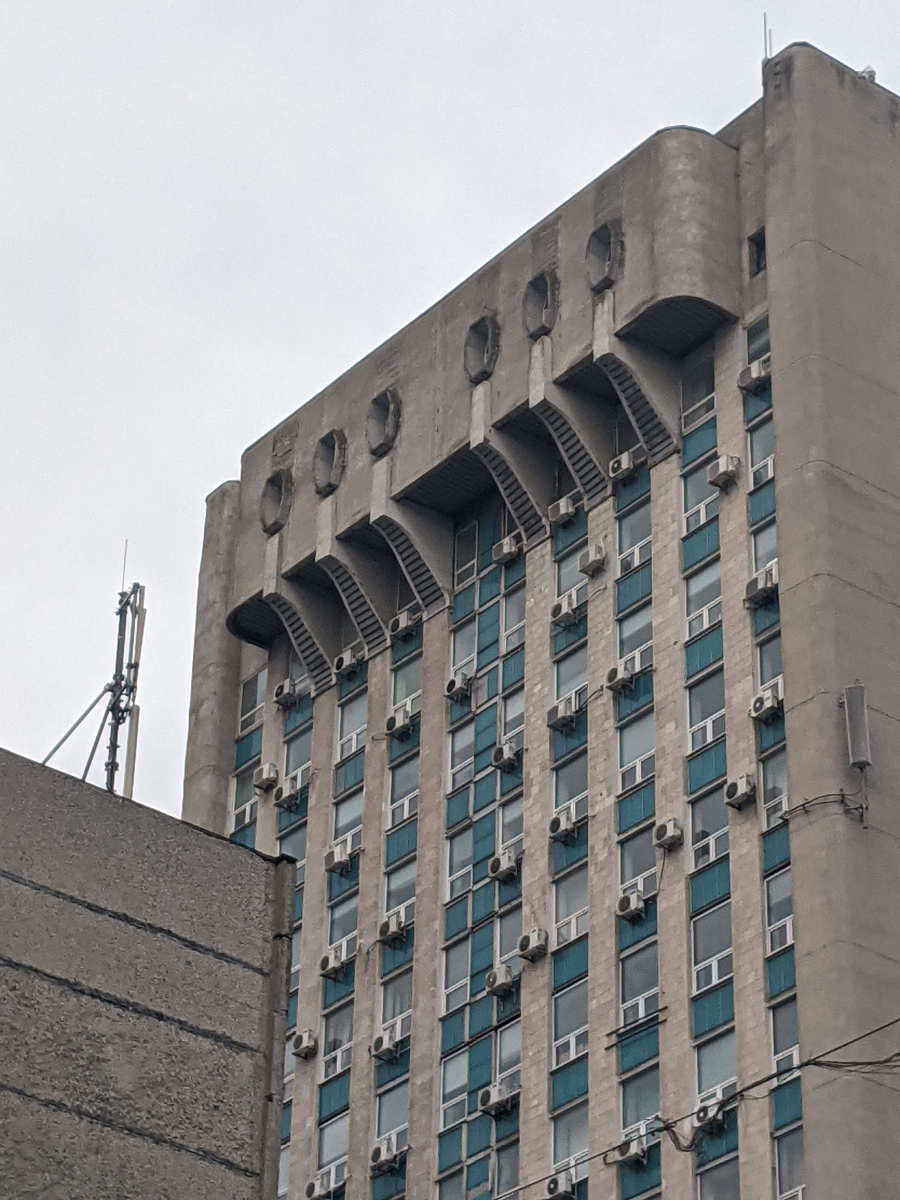 soviet brutalist industry, by Alexandr Kireev, Nicolai Dorofeev, S. Mukhin, 
Vladimir Shaloginov, Chișinău, Moldova (1983)