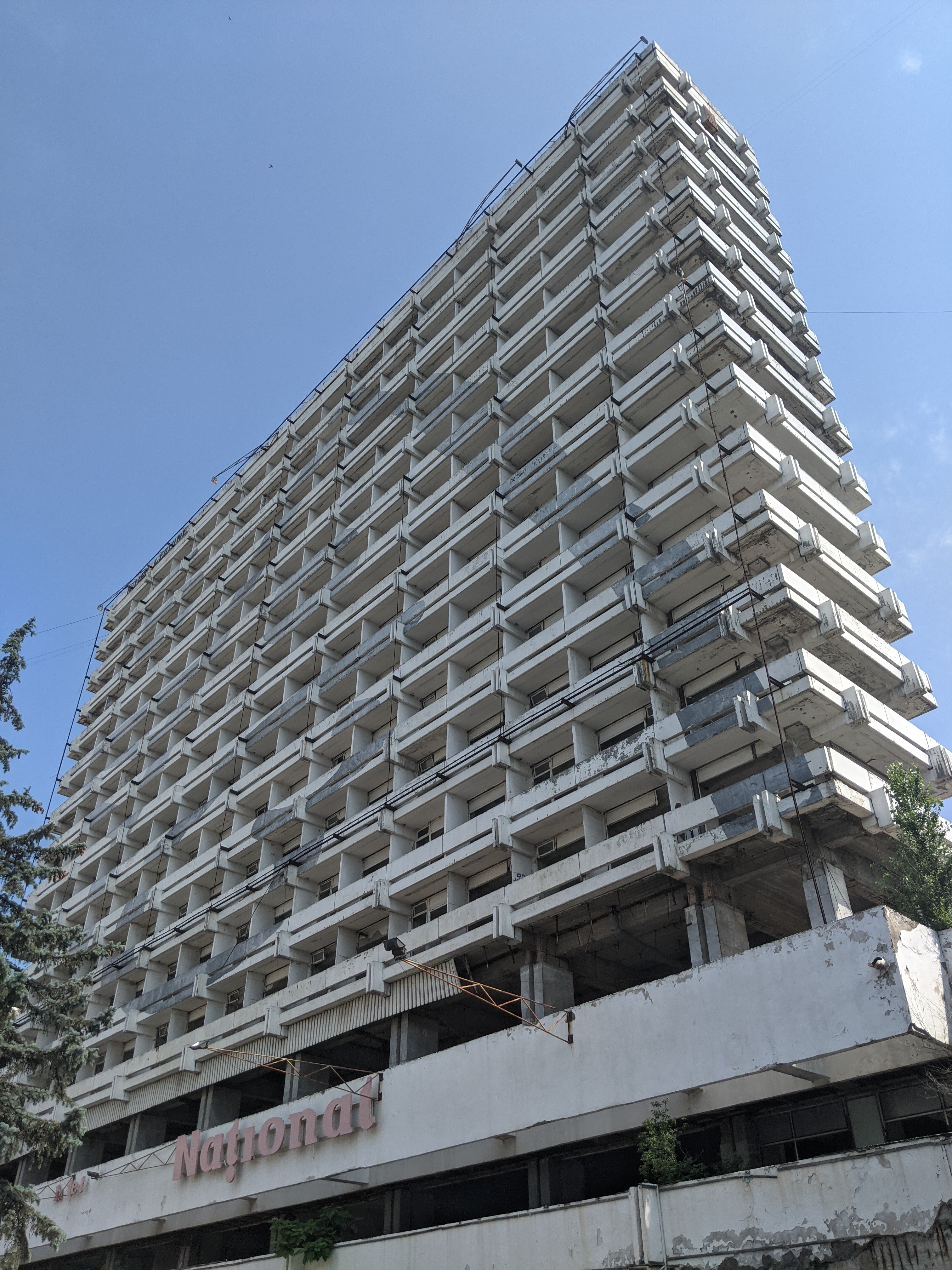 soviet brutalist social, by Vladimir Shalaginov; Adolf Gorbuntsov, Chișinău, Moldova (1978)