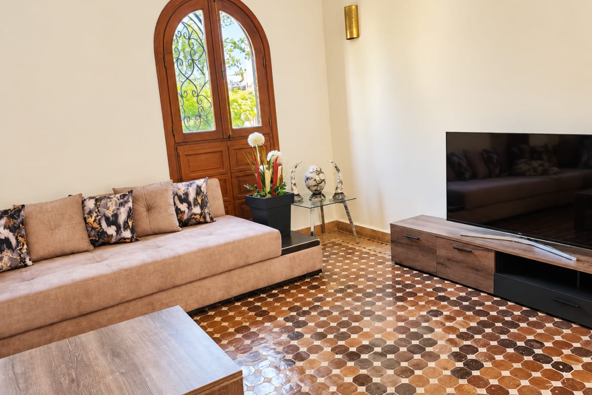Riad — Riad Palmeraie avec piscine privée et double terrasse, résidence fermée — photo 9