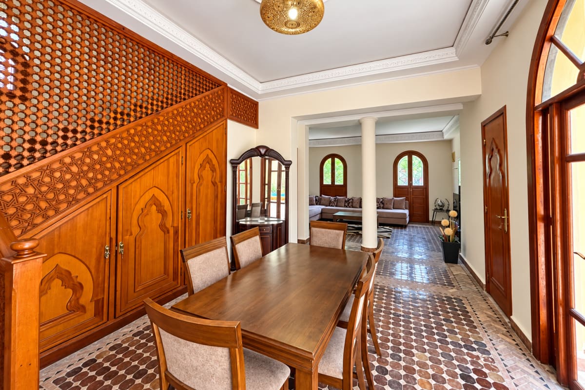 Riad — Riad Palmeraie avec piscine privée et double terrasse, résidence fermée — photo 12