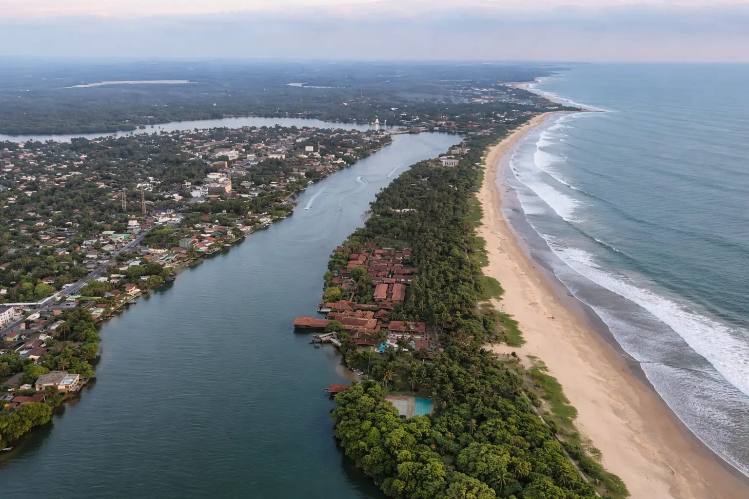 River meets ocean