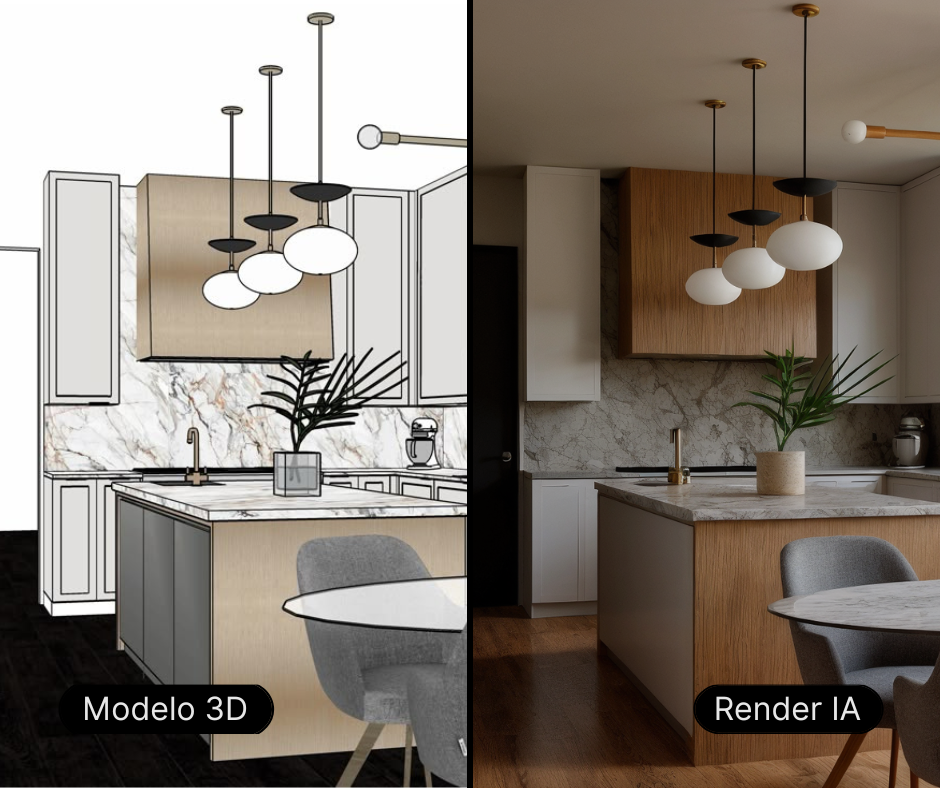 Render interior modelo 3D