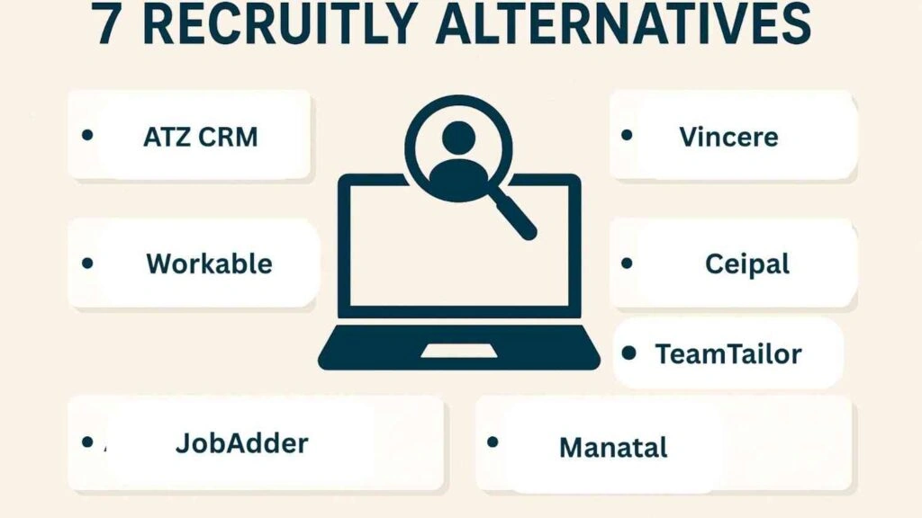 Image showing 7 alternatives with the laptop in the middle