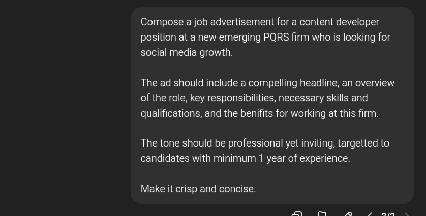 Generating Advertisement for Recruiting