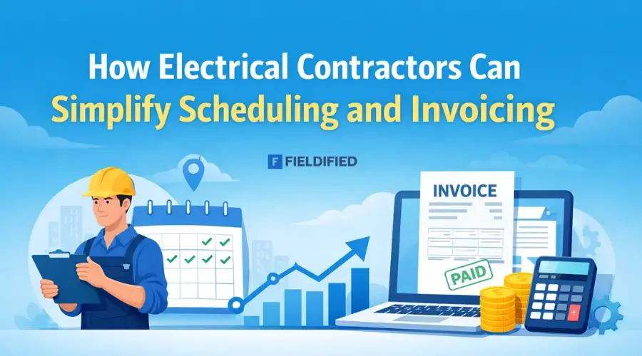 Discover How Electricians can Simplify Scheduling and Invoicing using Contractor Scheduling Software for Electrical Contractors and Small Service Firms.