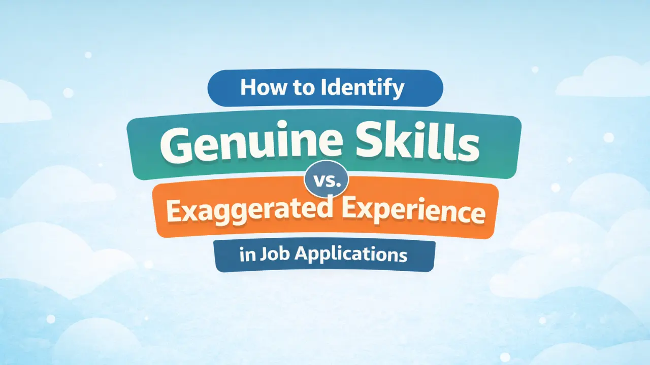 How to Identify Genuine Skills vs. Exaggerated Experience in Job Applications