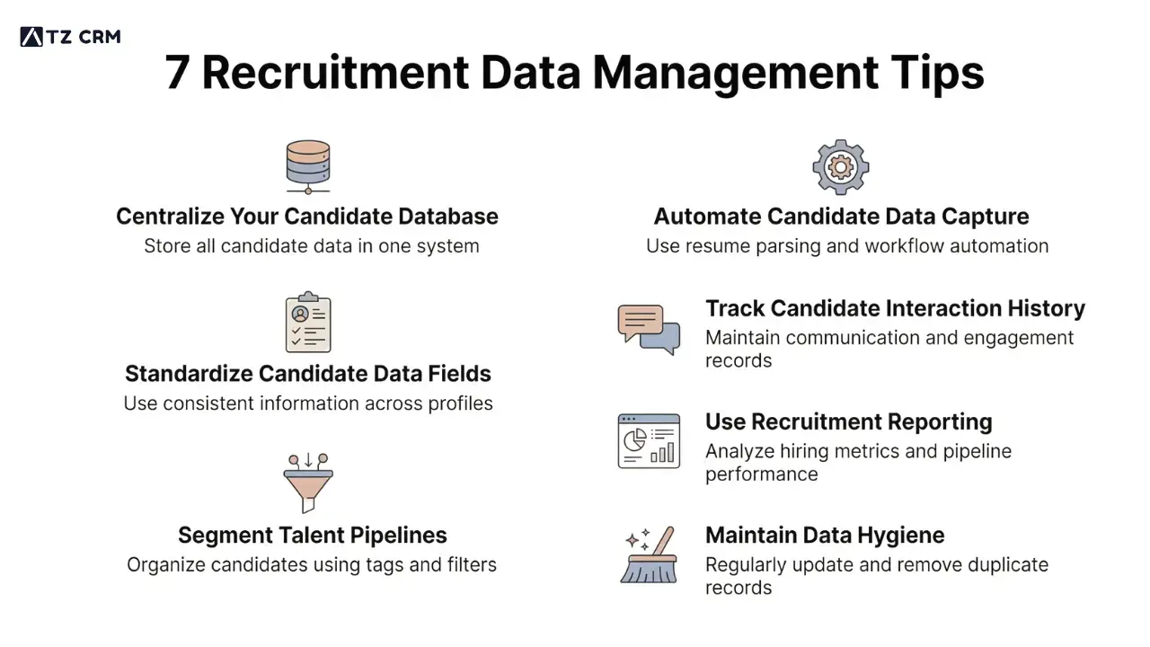 Recruiter die de kandidaatdatabase en wervingsanalyses beheert