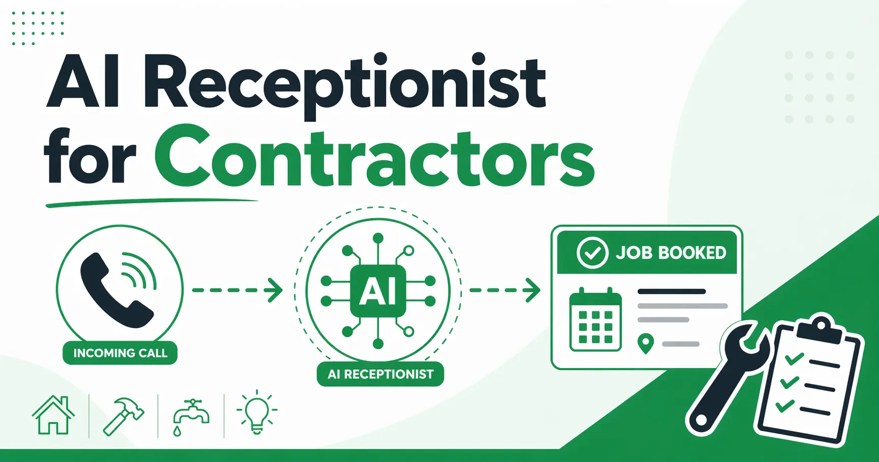Descubra cómo un AI receptionist for contractors responde cada llamada 24/7, califica leads y agenda trabajos automáticamente, sin contratar más personal.