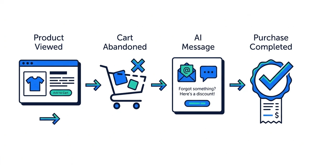 Product Viewed, Cart Abandoned, AI Message, Purchase Completed