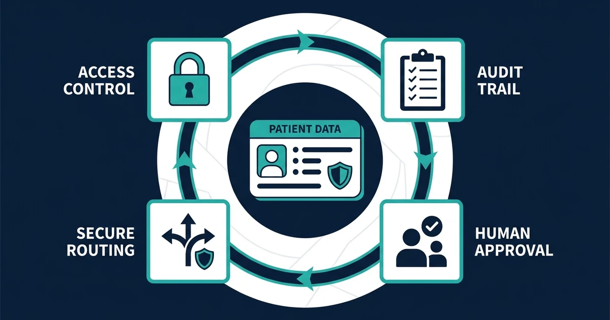 Access Control, Audit Trail, Human Approval, Secure Routing