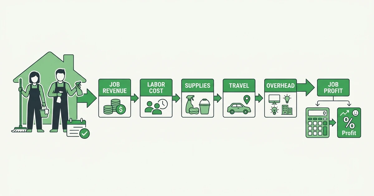 Job Revenue, Labor Cost, Supplies, Travel, Overhead, Job Profit