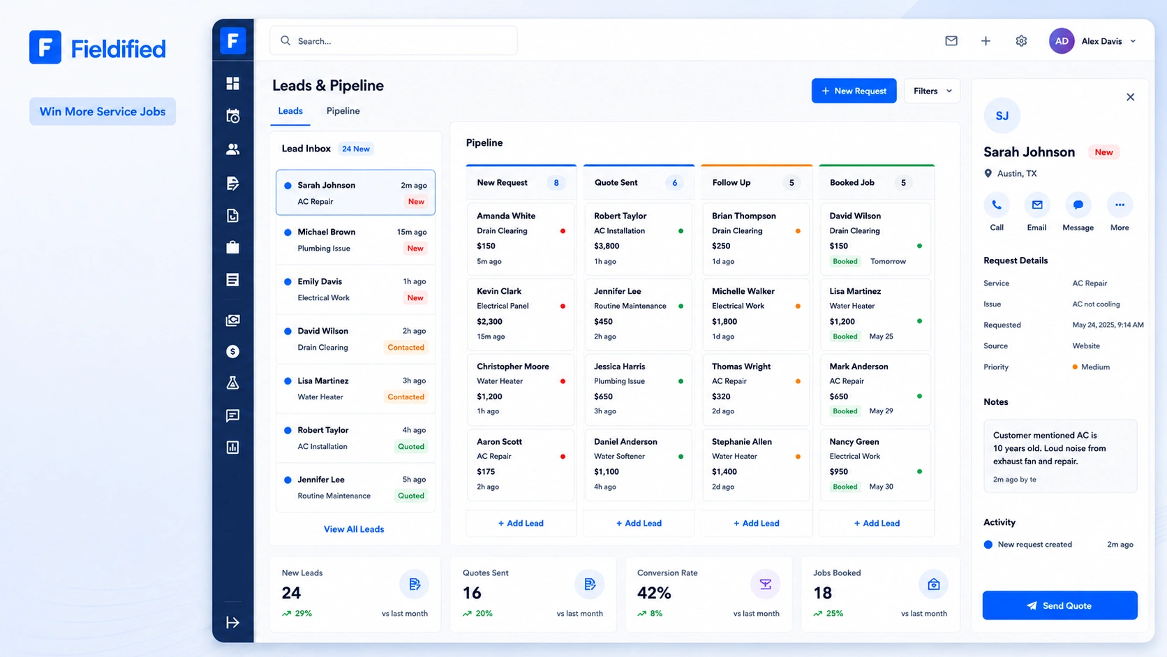 Fieldified workflow for winning more service jobs