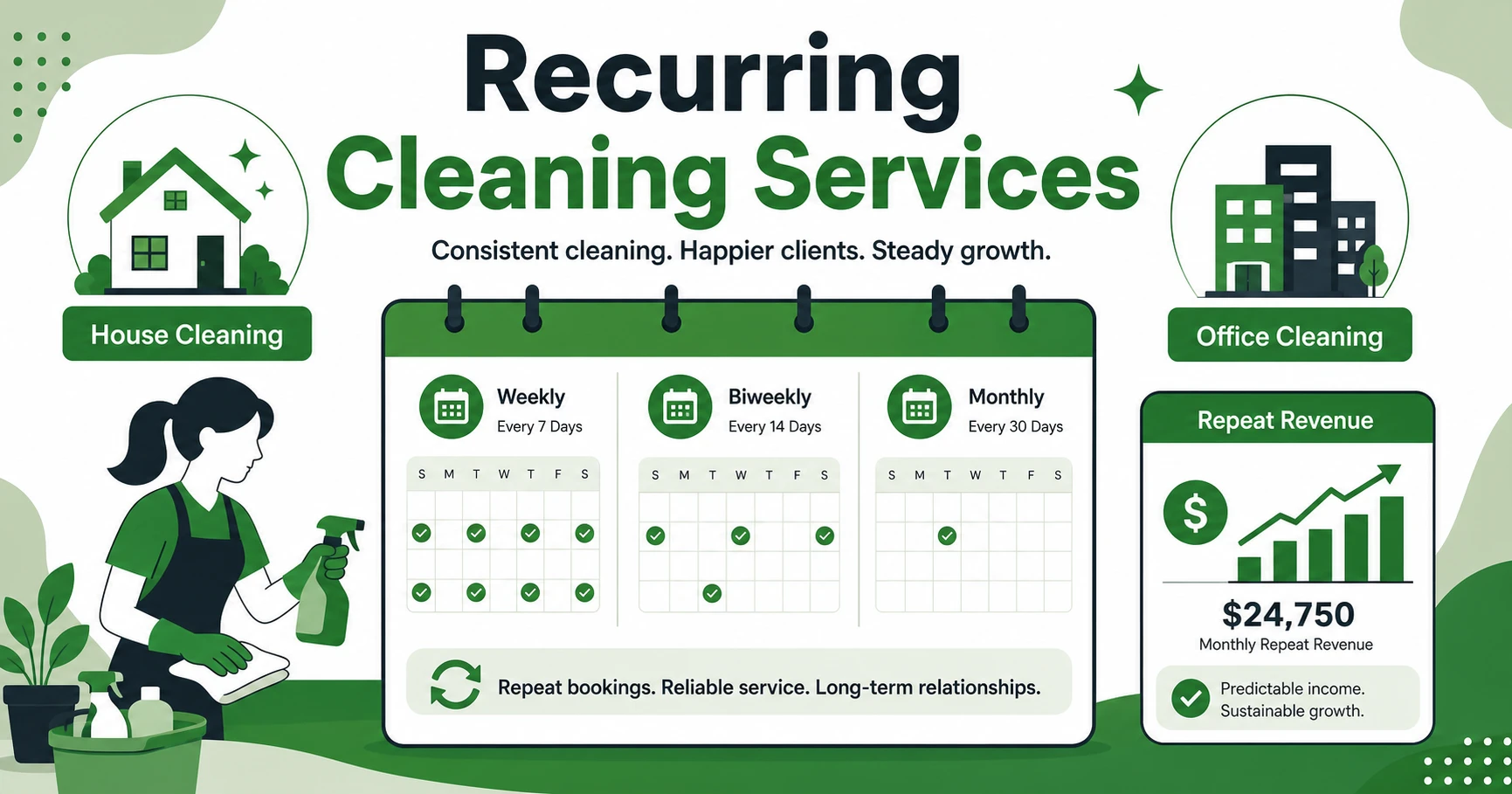 Recurring Cleaning Services: Build Repeat Revenue Without More Admin