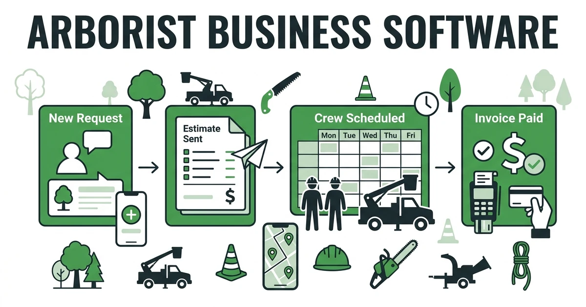 See how arborist business software helps tree service teams quote jobs, dispatch crews, track job details, invoice faster, and get paid sooner.