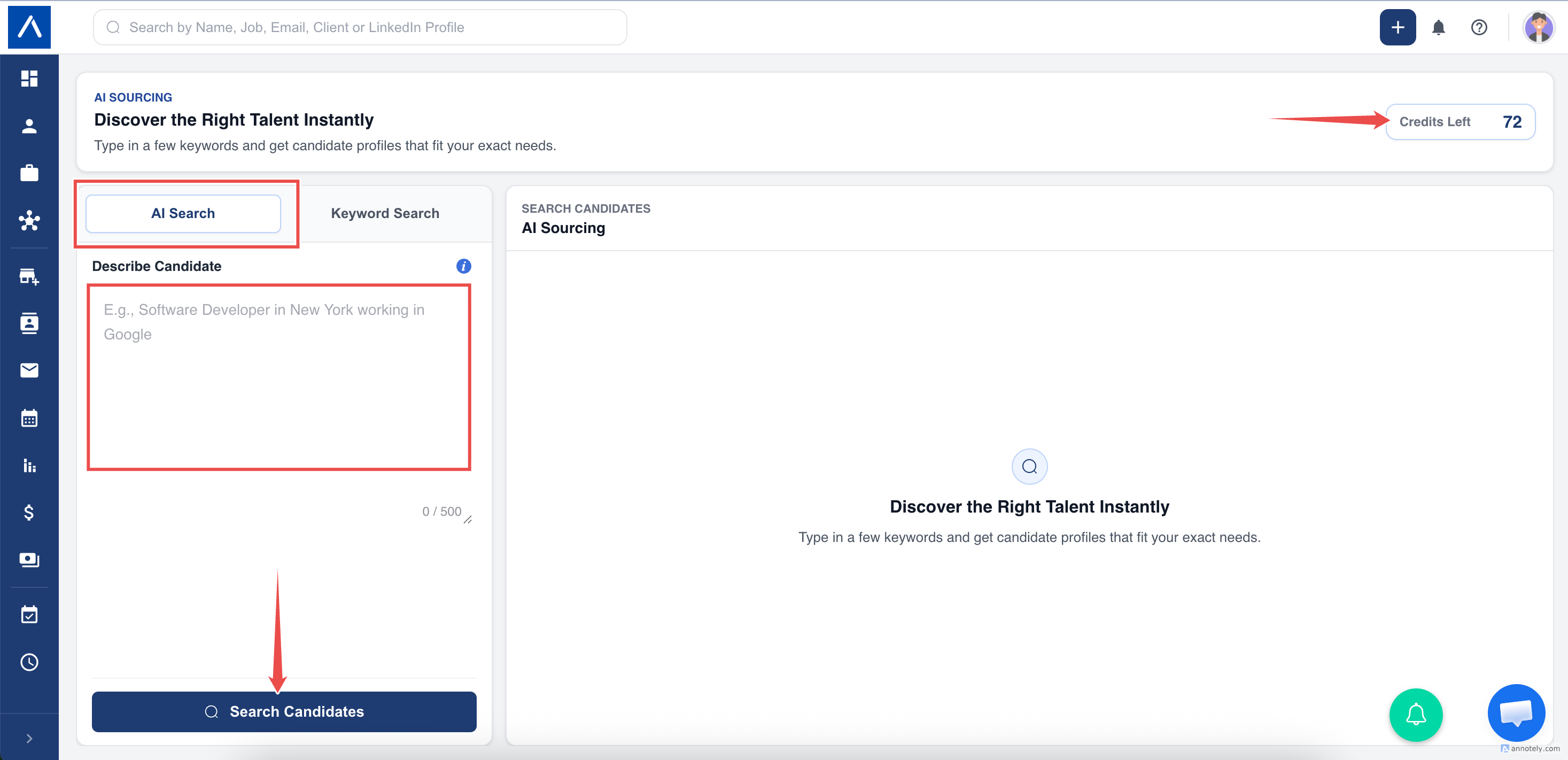 AI Search in AI Sourcing