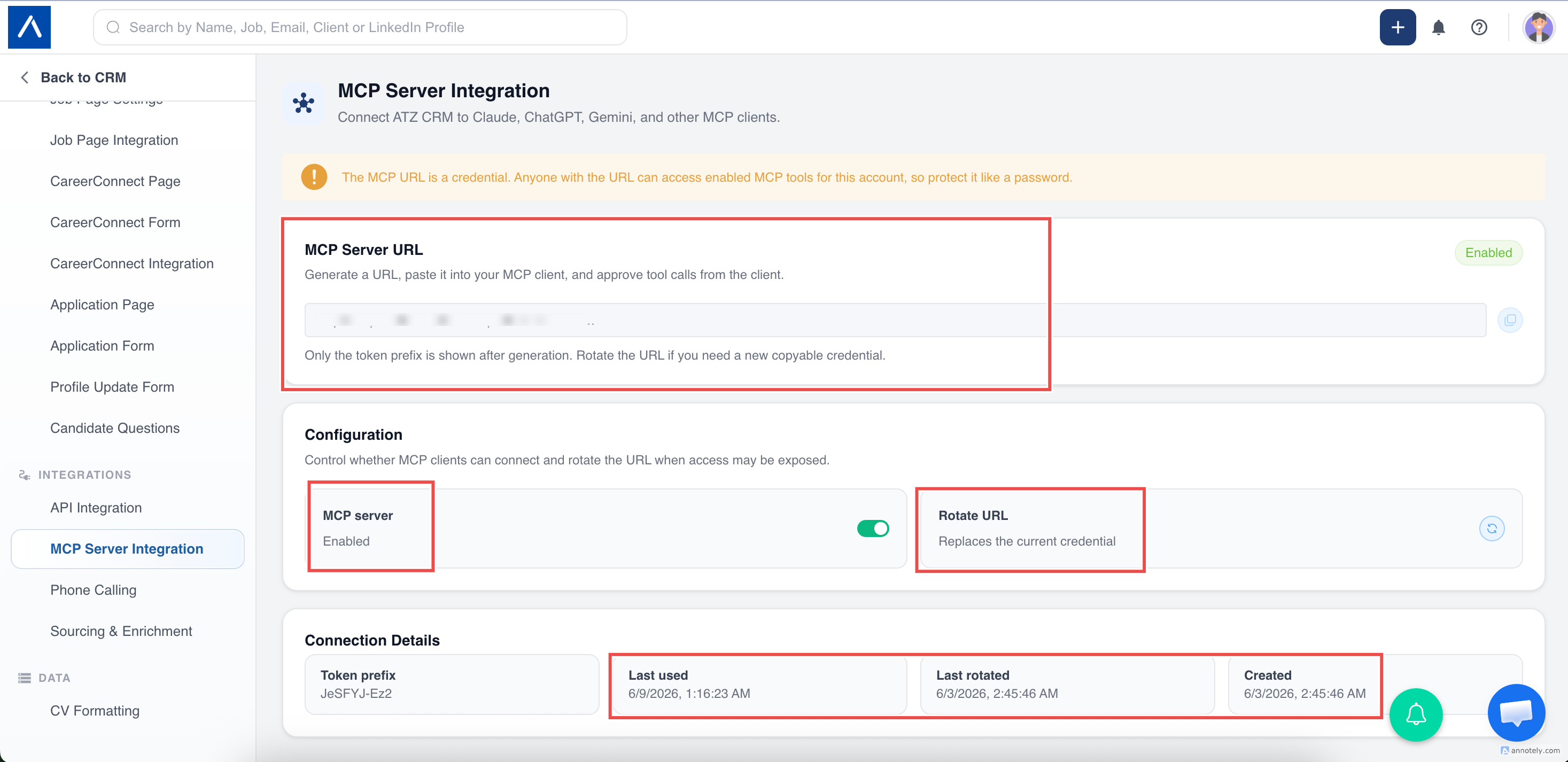 Generate MCP Server URL