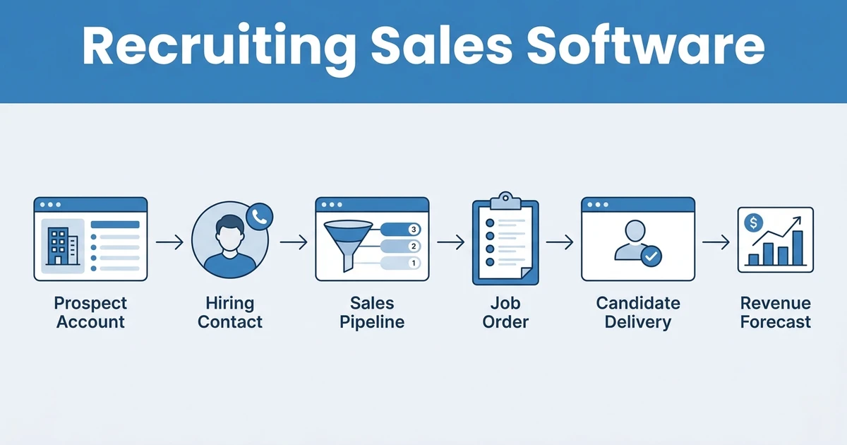 Choose staffing and recruiting sales software that connects client acquisition, job orders, follow-ups, delivery, and revenue forecasting in one place.