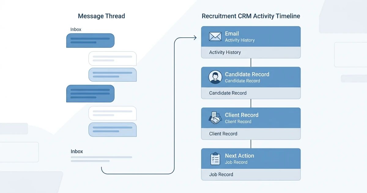 Inbox, Candidate Record, Client Record, Job Record, Activity History